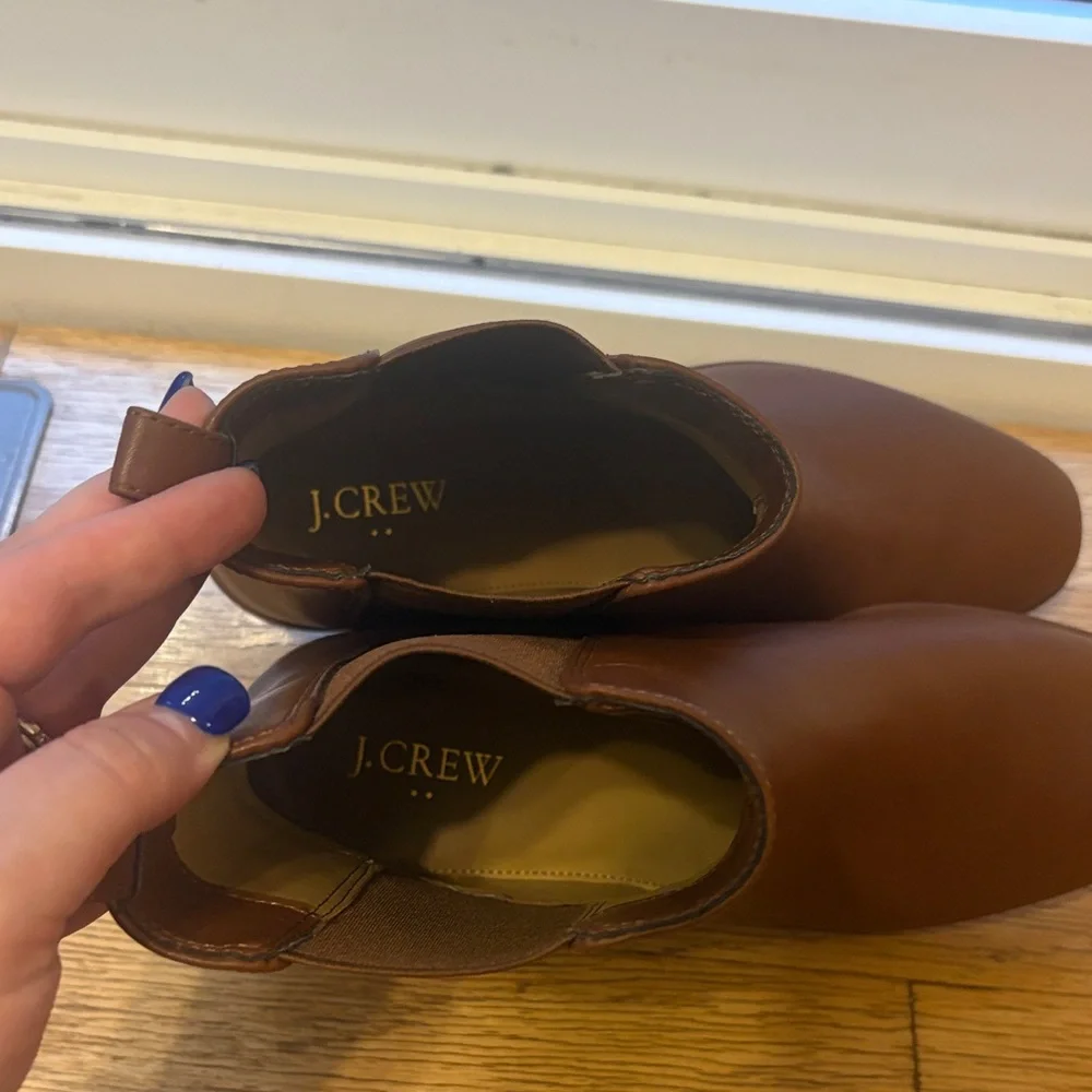 J. Crew Chestnut Leather Ankle Boots - Picture 2 of 5